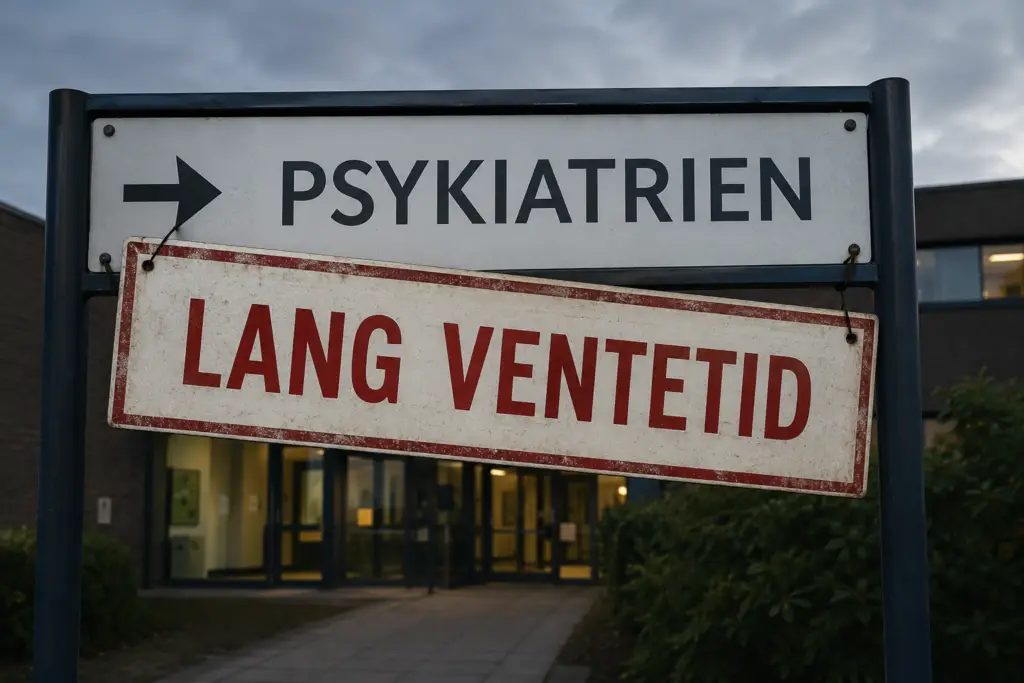 Skilt med ventetid til psykiatrien