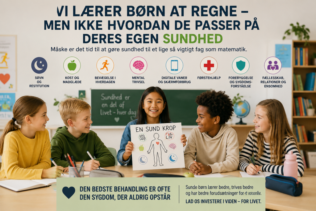 Børn lærer om sundhed og trivsel.
